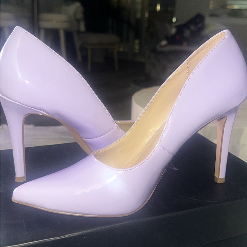 Lilac Purple 3.5 inch Pump Heels